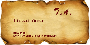 Tiszai Anna névjegykártya